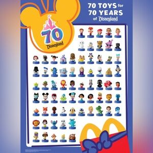 MCDONALDS DISNEYLAND 70TH ANNIVERSARY COLLECTABLE FIGURES -MALEFICENT & IRON MAN